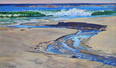 Running to the Sea 18x30 sold