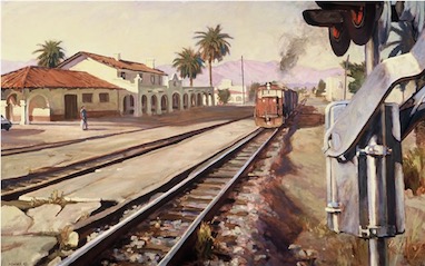 Santa Barbara Train Station 30x48 sold